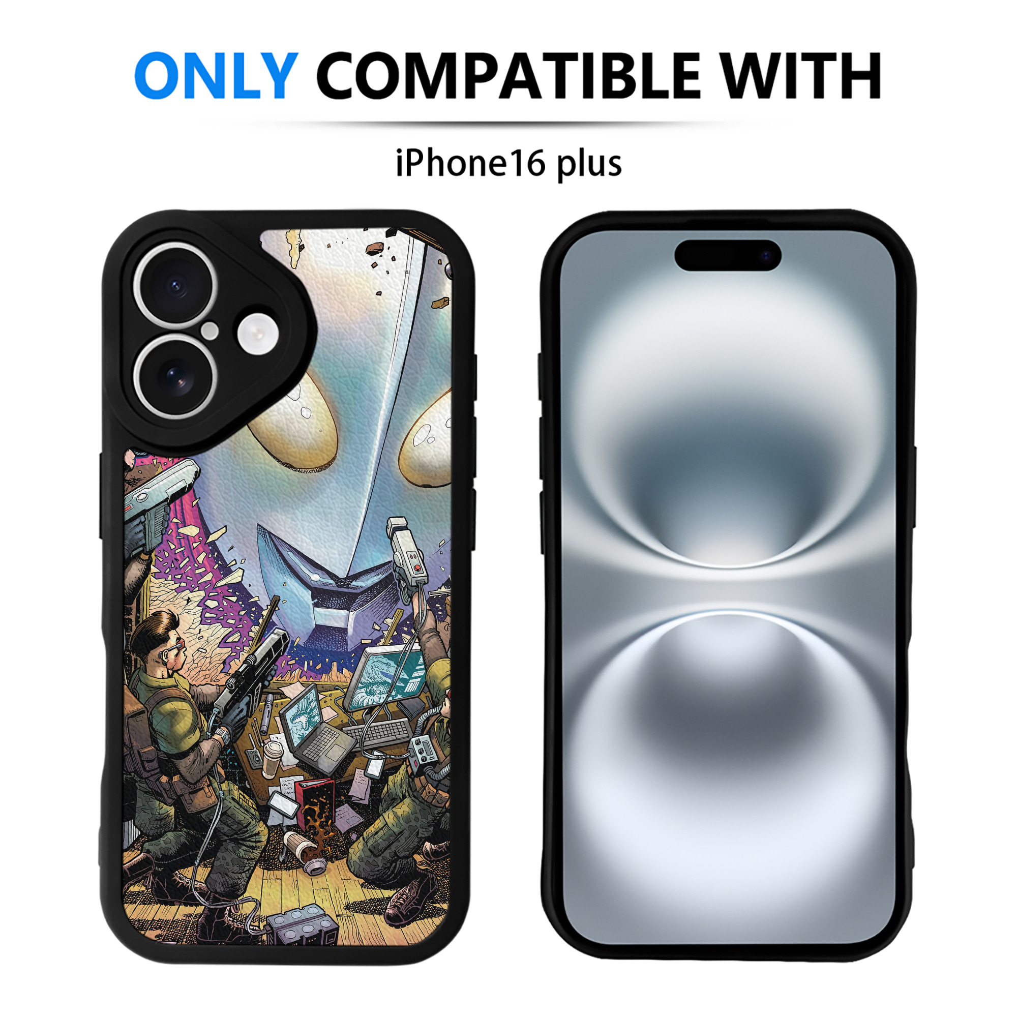 （画像用） ウルトラマン Ultraman 【iPhone 16シリーズ対応】シリコンスマホケース（レザー調） 材質：シリコン